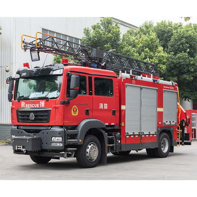 SITRAK Aerial Ladder Rescue Fire Truck 60L / s لمحرك الإطفاء