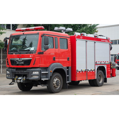 شاحنة إطفاء الإنقاذ MAN 4x4 مع كابينة صف مزدوج