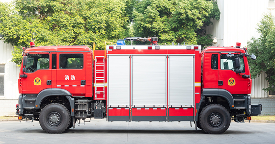 سينوتروك HOWO شاحنة إنقاذ إطفاء ذات رأس مزدوج مركبة متخصصة مصنع الصين