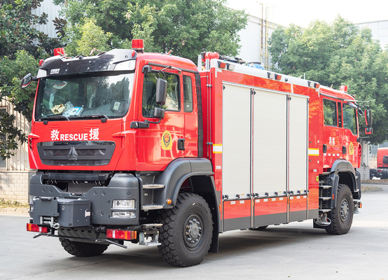 سينوتروك HOWO شاحنة إنقاذ إطفاء ذات رأس مزدوج مركبة متخصصة مصنع الصين