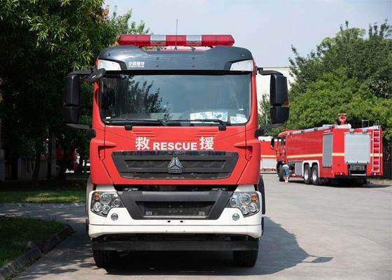 ساينو تراك HOWO 8000L شاحنة إطفاء المياه والرغوة مع مضخة ومراقب
