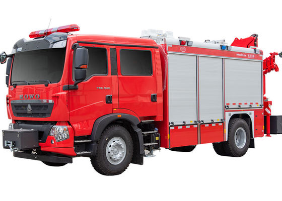 شاحنة إطفاء خاصة Sinotruk HOWO مع معدات الإنقاذ