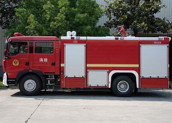 ساينو تراك HOWO 8000L شاحنة إطفاء المياه والرغوة مع مضخة ومراقب