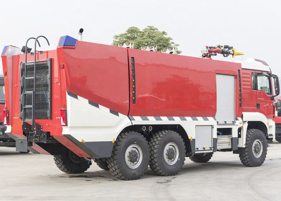 شاحنة إطفاء حرائق الطائرات 6 × 6 ARFF مع 10T ماء &amp; 1T رغوة