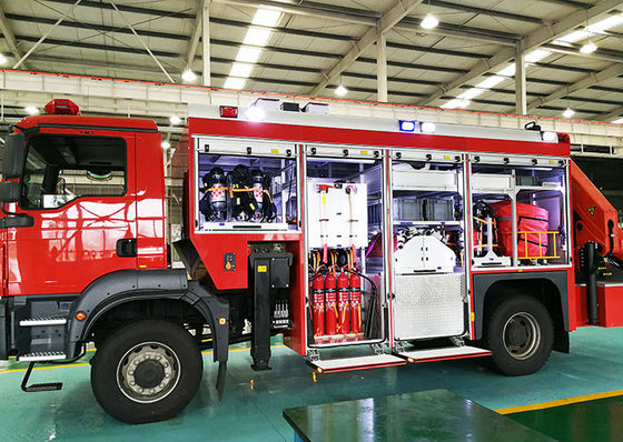 ألمانيا MAN Rescue Special Fire Truck with Winch &amp; Crane &amp; Generator